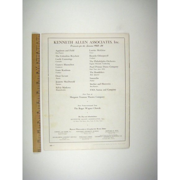 Don Cossack Program Serge Jaroff Flyer Wesleyan College Chorus 1956 Dancing - Picture 8 of 8